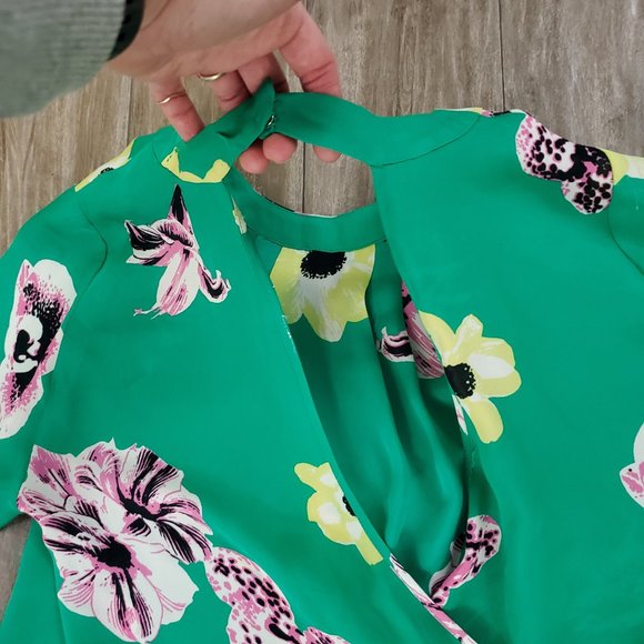 J.Crew Silk swoop Top in punk Floral - Picture 5 of 13